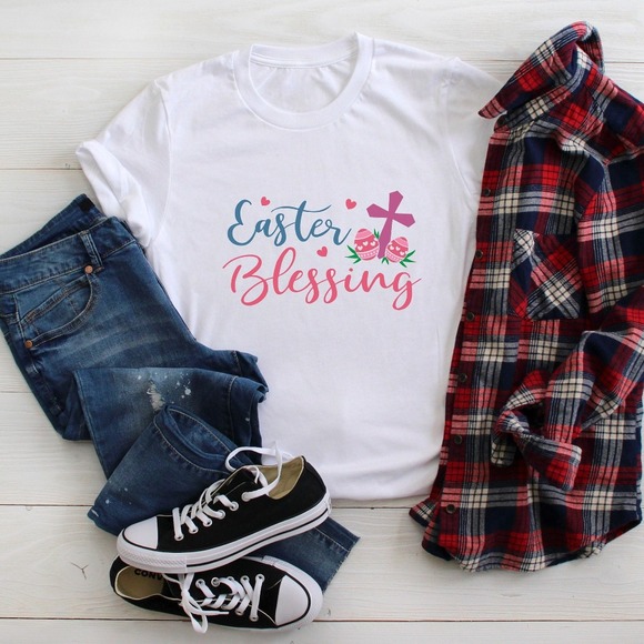 Easter Blessing Shirt, Christian Easter Shirt, Jesus Shirt, Inspirational Shirt - Picture 1 of 2
